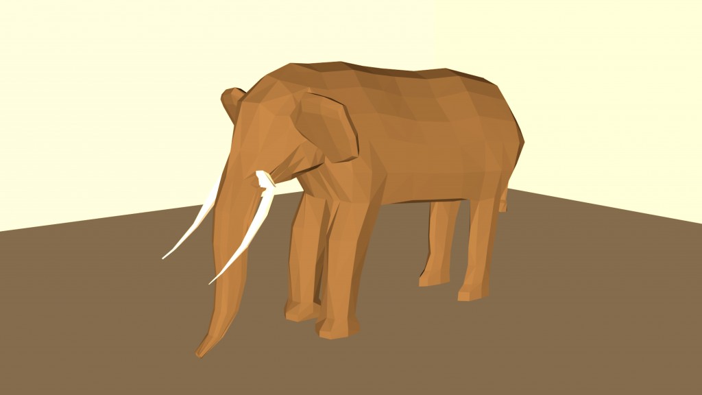 Elephant lowpoly preview image 1